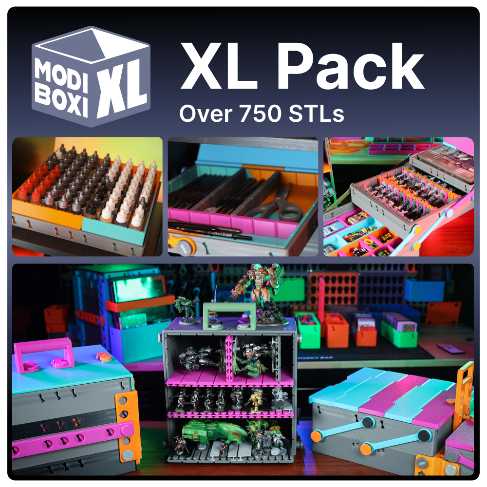 Modi Boxi XL - 3D Printable Gaming Storage Solution by Modi Boxi